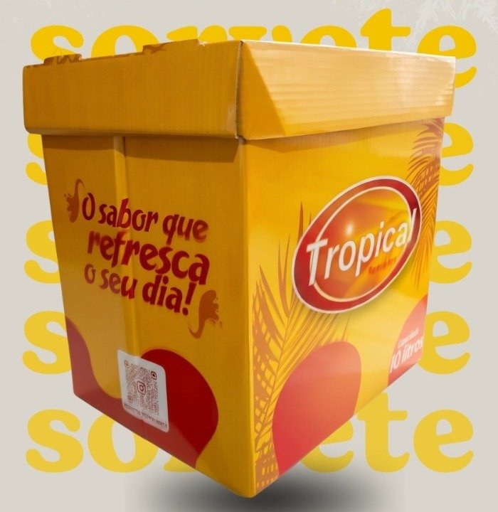 Caixa de sorvete Tropical de 10 litros para revenda