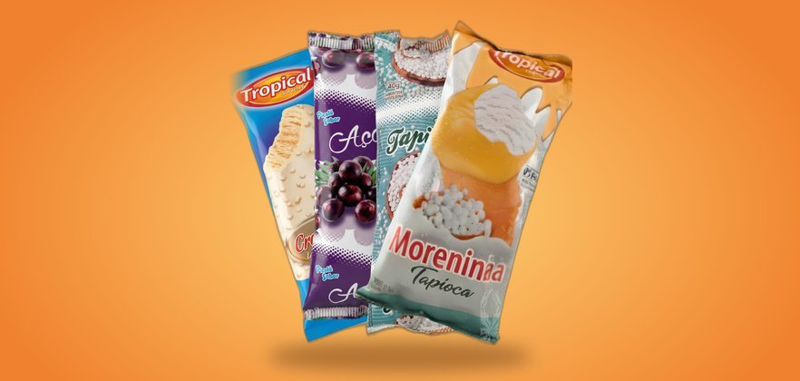 Picolés Tropical Sorvetes: Crocante, Açaí, Tapioca e Moreninha de Tapioca